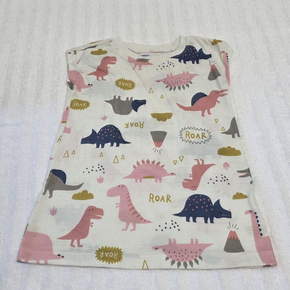 Old Navy Off White Dress with Dinosaurs Infants Size 12-18mo